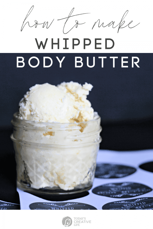 Jar of whipped body butter