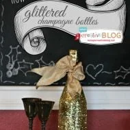 How to Make Glittered Champagne Bottles