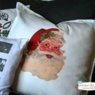 DIY Iron On Santa Pillow