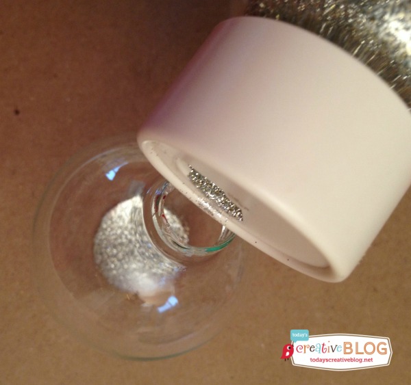 How to Make Glittered Glass Ornaments | TodaysCreativeBlog.net