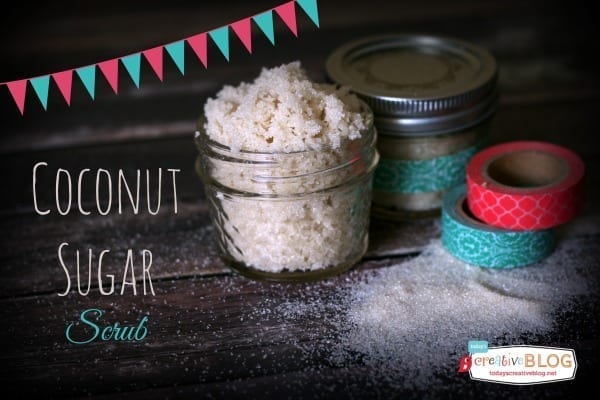 Coconut Oil Sugar Scrub in a jar 