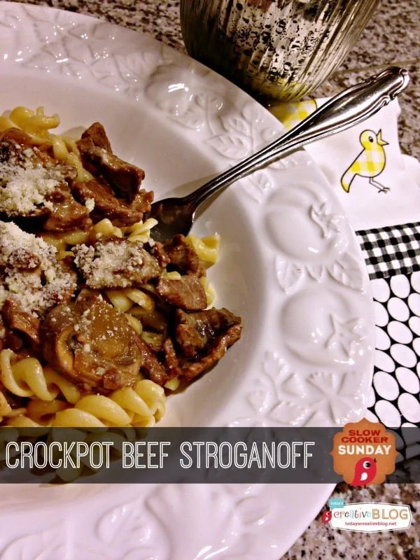 Crock Pot Beef Stroganoff | Slow Cooker Sunday | TodaysCreativeBlog.net
