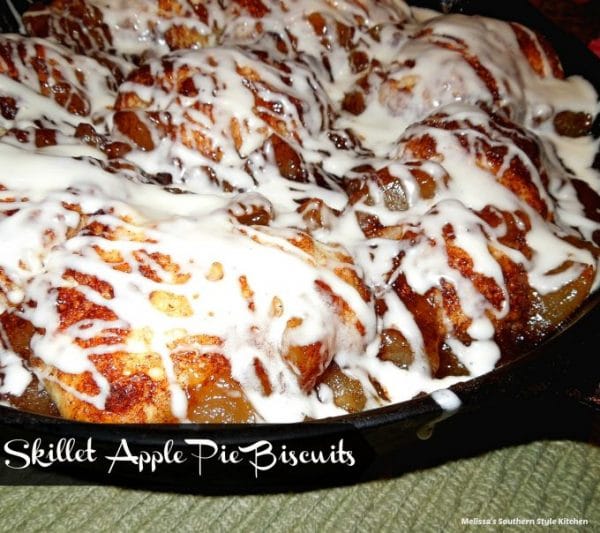 Skillet apple pie Biscuits from Melissa's southern style Kitchen