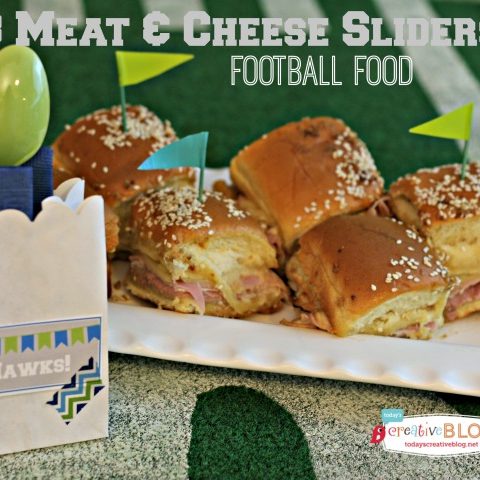 Football Food Ideas | 3 Meat and Cheese Sliders | TodaysCreativeBlog.net