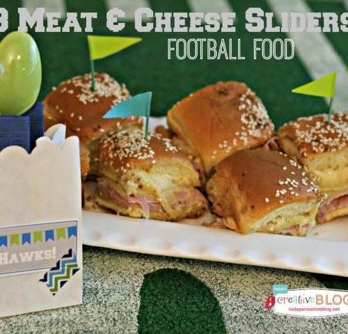 Football Food Ideas | 3 Meat and Cheese Sliders | TodaysCreativeBlog.net