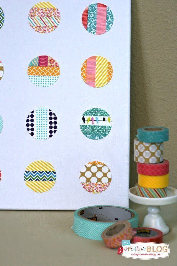 Gold Washi Tape Wall  Tape wall art, Washi tape wall art