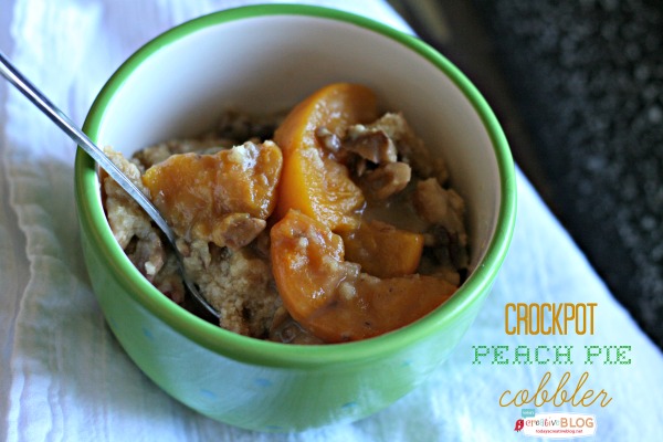 Crockpot Peach Pie Cobbler | TodaysCreativeBlog.net