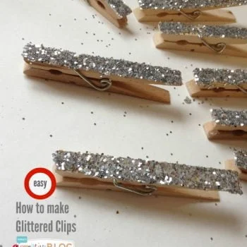 Glittered Clothespins | TodaysCreativeBlog.net