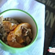 Crockpot Peach Pie Cobbler {Slow Cooker Sunday}