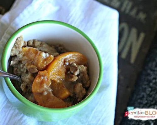 Crockpot Peach Pie Cobbler | TodaysCreativeblog.net