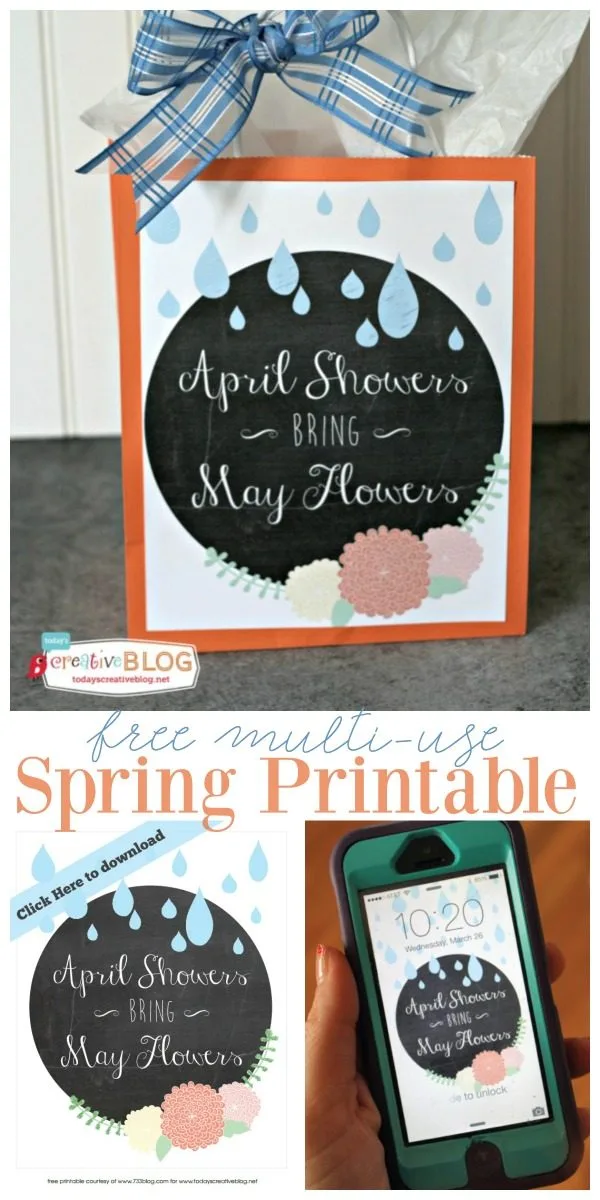 Free Springtime printable for download. Printable wall art, gift tags, wallpaper and more. This printable can be used so many ways. Designed by Inspiration Made Simple for TodaysCreativeLife.com