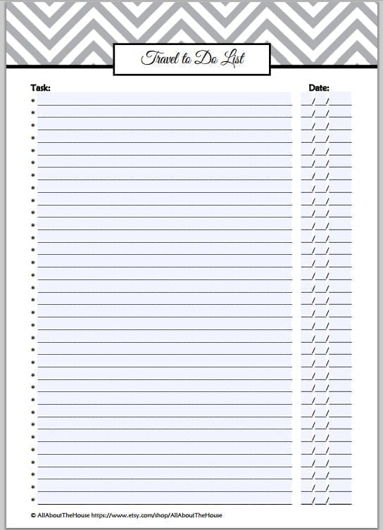trip to do list
