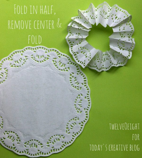 DIY Paper Doily Flowers | Paper flowers are easy to make! Instead of using tissue, we're using doilies. See the step by step tutorial on TodaysCreativeLife.com