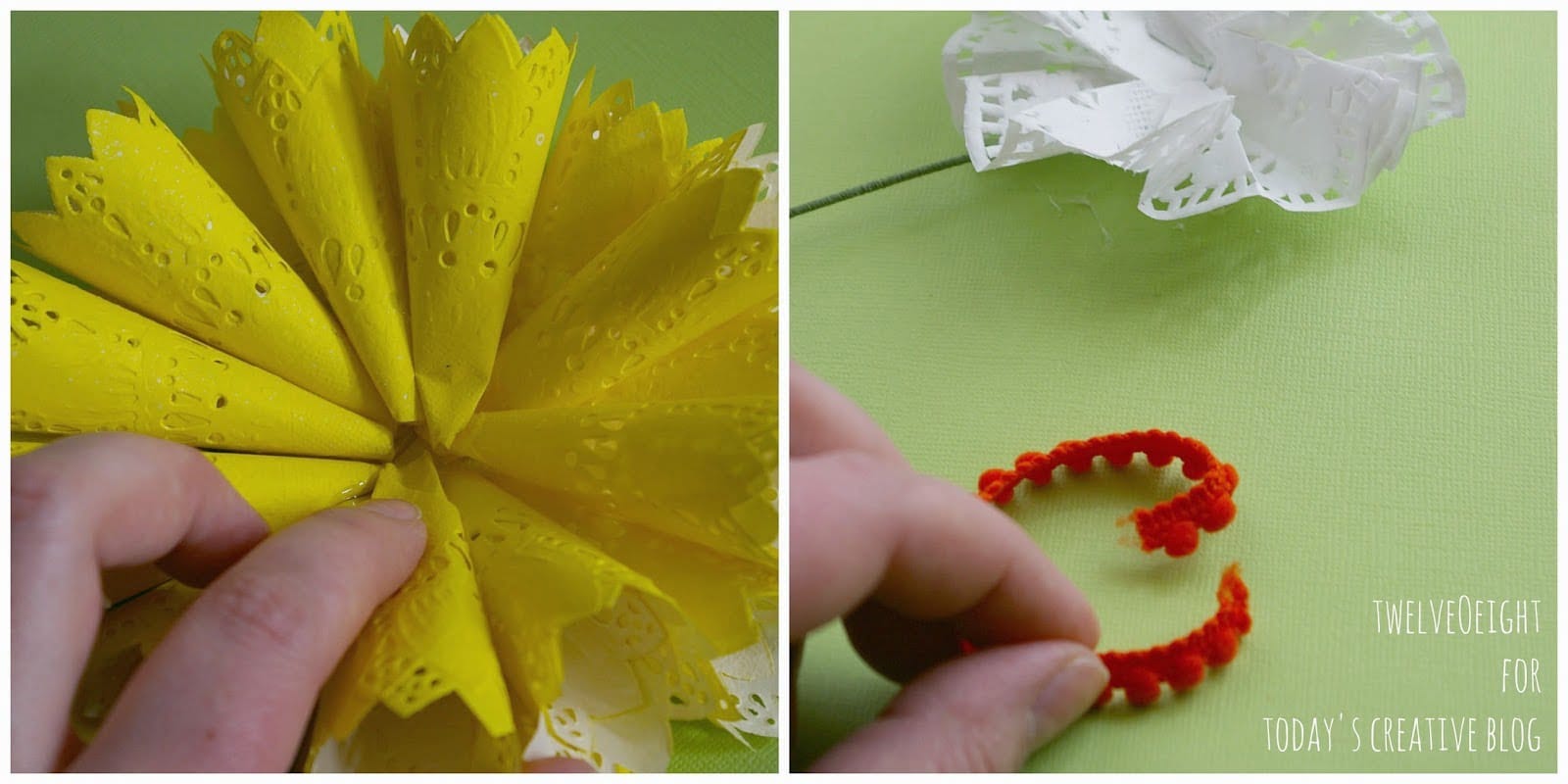 DIY Paper Doily Flowers Today's Creative Life