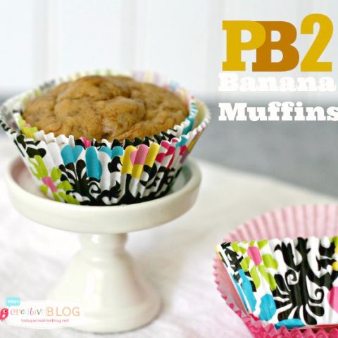 PB2 Banana Muffins | Easy recipe using powdered peanut butter powder | Healthy and Delicious | High Protein Snacks and Muffins | Breakfast ideas for kids | TodaysCreativeLife.com