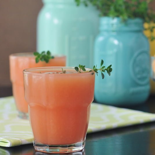 Grapefruit Thyme Mimosa-Ritas from SpaBettie.com on TodaysCreativeBlog.net