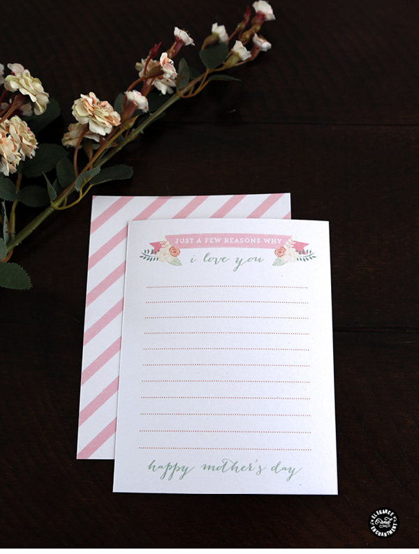 Mother's Day Printable Notecards by Elegance and Enchantment on TodaysCreativeBlog.net