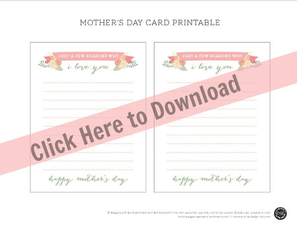 Mother's Day Printable Notecards - Today's Creative Life