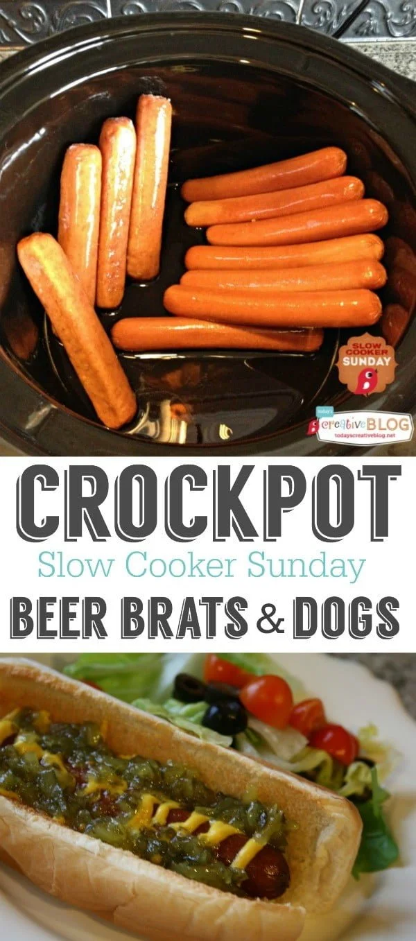 Crockpot Beer Brats and Dogs | How to cook hot dogs in a slow cooker