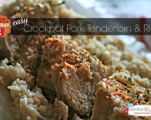 Crockpot Pork Tenderloin and rice | TodaysCreativeBlog.net
