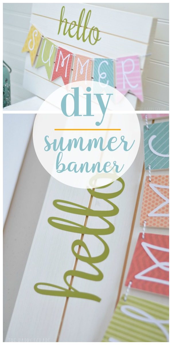 DIY Summer Banner | Wood sign party banner tutorial | Easy crafts for summer or party decorations. Cricut Crafts | TodaysCreativeLife.com