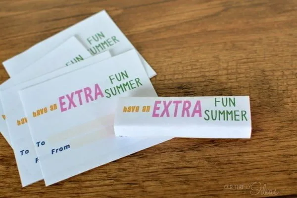 Printable Gum Wrappers | Free Printables for School | Find more creative ideas on TodaysCreativeBlog.net