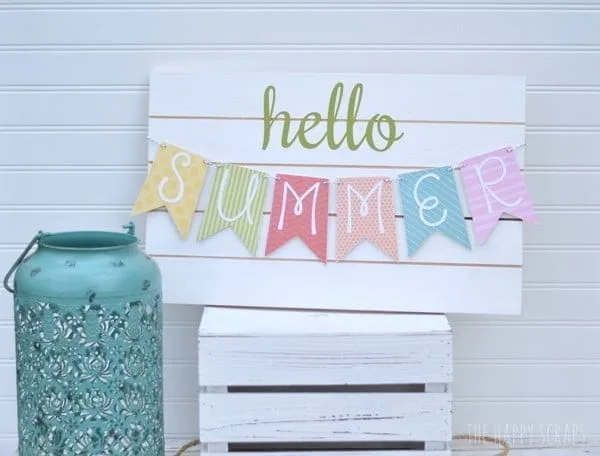 DIY Summer Banner on TodaysCreativeBlog.net | For more creative DIY projects visit TodaysCreativeBlog.net