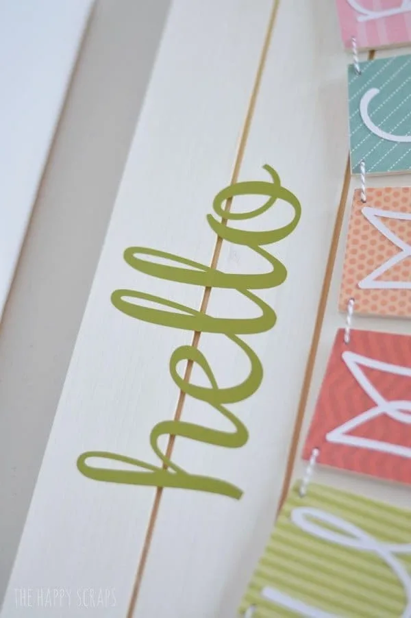 DIY Summer Banner Tutorial | Wood sign party banner tutorial | Easy craft for summer or party decorations. Cricut Crafts | TodaysCreativeLife.com