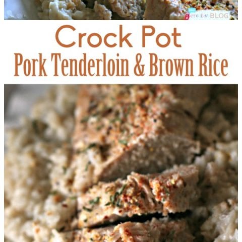 Crockpot Pork Tenderloin and Rice | Easy slow cooker dinner ideas with this creamy brown rice and pork tenderloin. Family friendly meal ideas on TodaysCreativelife.com