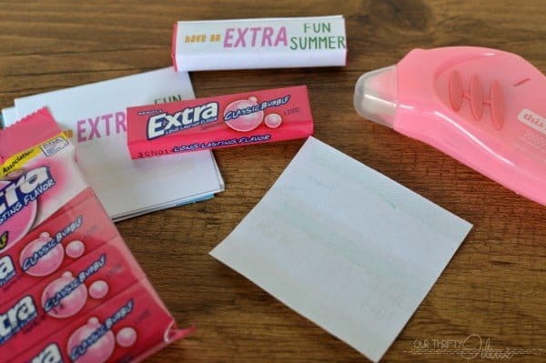 Printable Gum Wrappers | Free Printables for School | Find more creative ideas on TodaysCreativeBlog.net