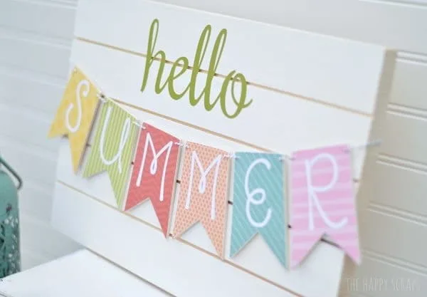 DIY Summer Banner on TodaysCreativeBlog.net | For more creative DIY projects visit TodaysCreativeBlog.net