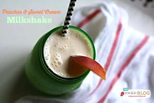 Peaches and Sweet Cream Milkshake with Coffee Creamer | Easy to make Milkshake Recipe