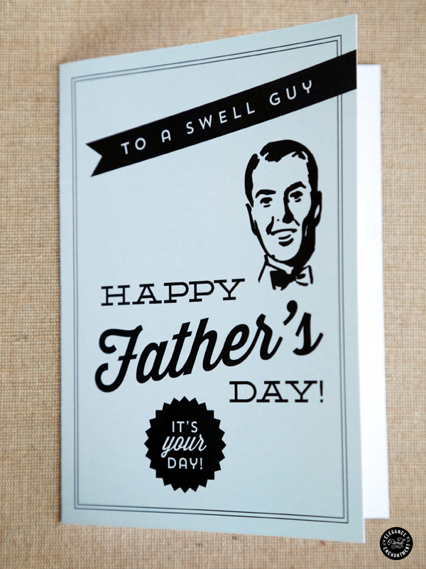 Father's Day Printable Card | Free printable cards for Father's Day. This retro design with matching bottle labels makes dad's day special. TodaysCreativeLife.com