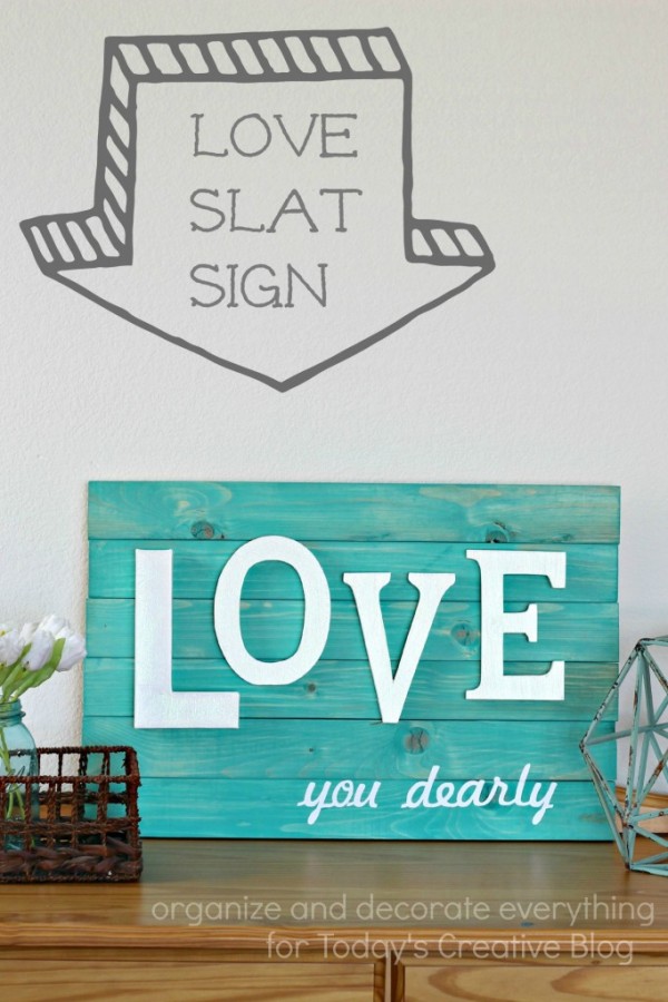 DIY Wood Slat Sign | TodaysCreativeBlog.net