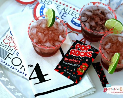 4th of July Drink with Pop Rocks | Cape Codder Cocktail Recipe | Find more creative ideas on TodaysCreativeLife.com
