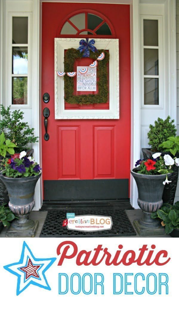 DIY Patriotic Door Decorations | TodaysCreativeBlog.net #LowesCreator