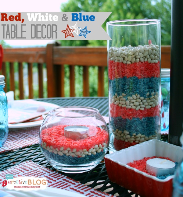 EASY Red, White & Blue Patriotic Decor | TodaysCreativeBlog.net