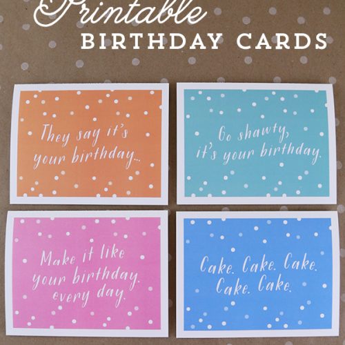 Printable Birthday Cards with Envelope Liner | TodaysCreativeBlog.net