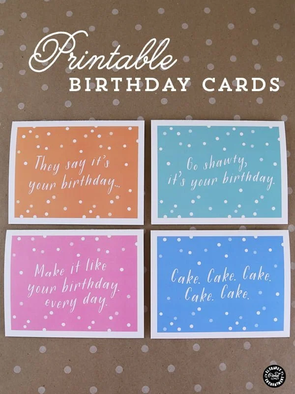 Printable Birthday Cards with Envelope Liner Elegance and Enchantment | Free Printable Birthday Cards | Printable Birthday Cards for Kids and adults | TodaysCreativeBlog.net