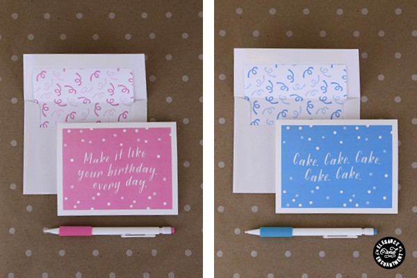 Printable Birthday Cards with Envelope Liner Elegance and Enchantment | TodaysCreativeBlog.net