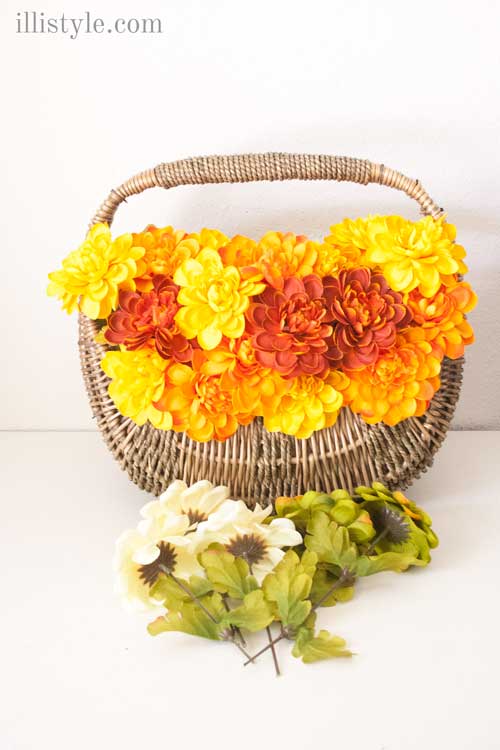 A Front Door Flower Basket That Is Perfect for Fall - Gluesticks Blog