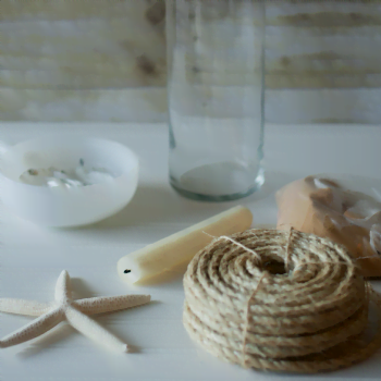 DIY Beach Inspired Hurricane Candle Holder | TodaysCreativeBlog.net