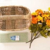 DIY Fall Floral Basket Door Decor