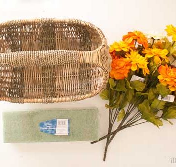 DIY Fall Floral Basket Door Decor Supplies TodaysCreativeLife.com