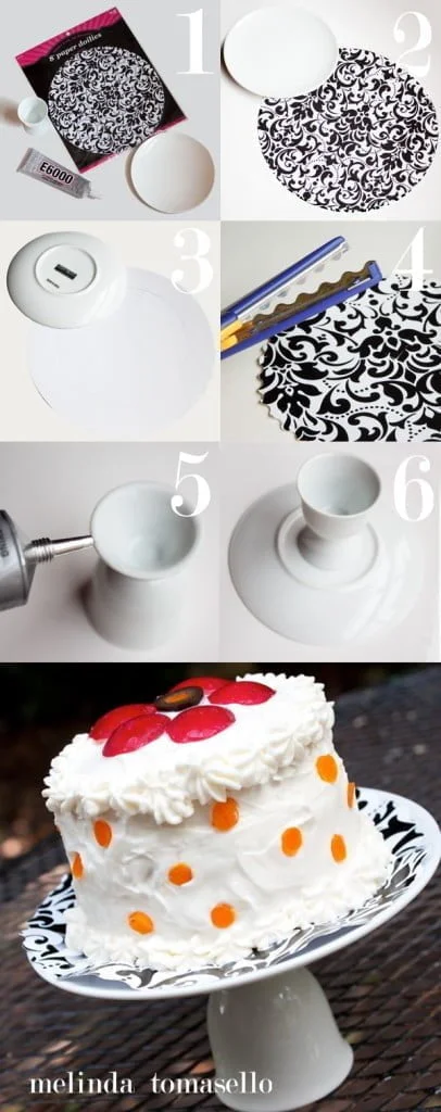 Easy DIY Mini Cake Stand by MelindaTomasello.com | How to Make a Miniature Cake Stand | TodaysCreativeLife.com