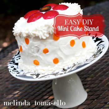 Easy DIY Mini Cake Stand by MelindaTomasello.com | TodaysCreativeblog.net