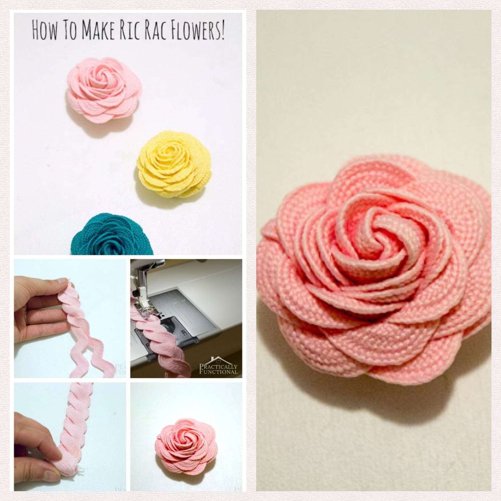 How To Make Ric Rac Flowers Today's Creative Life
