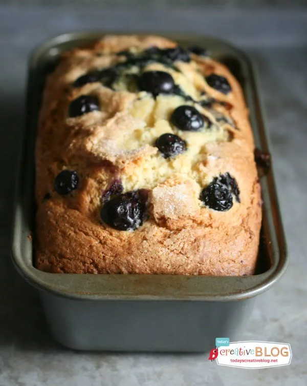 Blueberry Lemon Bread with Lemon Glaze | TodaysCreativeBlog.net