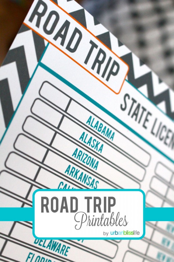 Road Trip Games for Kids - Free Printables | Keep the kids entertained on vacation with these fun travel games. Designed by UrbanBlissLife.com | TodaysCreativeBlog.net