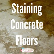 Staining Your Concrete Floor